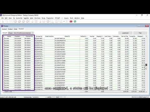 Syntax SQL Accounting System Import Shopee Payment and Knock Off in SQL Accounting System