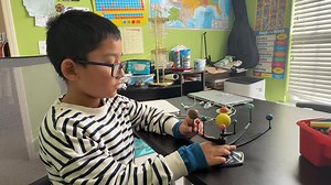 25 reactions · 7 comments | #Our first grader assemble a solar system model and explaining each planet briefly to me. He enjoys exploring space by playing with solar system models, stars, and spacecraft | Dilli Wagley | Facebook