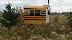 Deer Hunt 2018: School bus upcycled into hunting shack