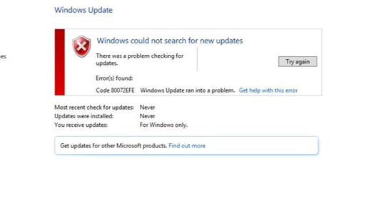 2025年如何修复Windows 更新错误80072efe