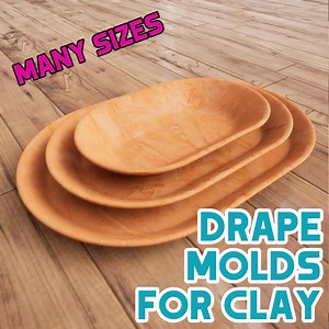 Oval Plate Drape Mold for Ceramics | Overmold for Clay | Pottery Mold | Free Size Customization | Hump Mold | Gift for Pottery Enthusiast - Etsy
