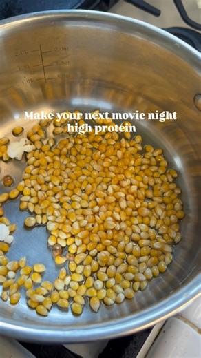 Popcorn 🤝 Protein Powder This combination is ELITE (though I can only attest for Drink Wholesome flavors). A little salty, a little sweet oooh yes. Add a little oil to a pan (I used @mariannesharvest avocado oil), cook your popcorn kernels as normal. Remove from heat and top with a pinch of salt and protein powder. Another combo to try, add a pinch of cinnamon with the vanilla flavors! 🤯 #proteinpopcorn #healthysnack | Drink Wholesome