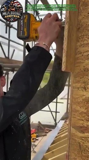 🔥 Insanely Fast Wall Sheathing Installation! Powerful Nail Gun Construction Process 🏠⚡