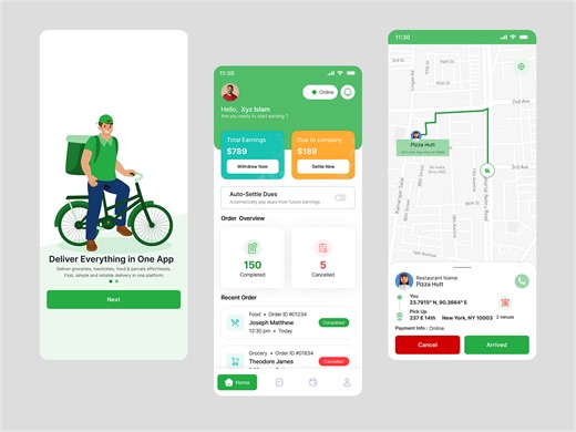 SwiftDrop — The Ultimate Delivery Partner Suite UI Design