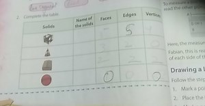 2. Complete the table.2. Complete the table. Facesread the ot... | Filo