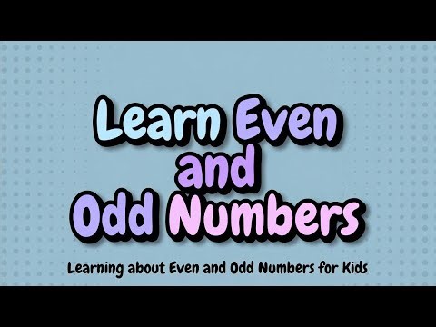 Learn even and Odd Numbers! cartoon !