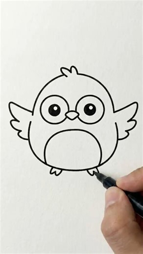 Easy Kawaii - Bird Drawing Tutorial 🐦💕