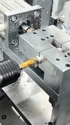 High-Speed Thread Tapping Machine in Action | Precision Internal Thread Cutting on Aluminum
