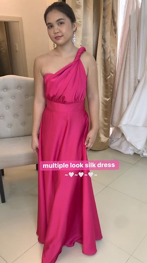 7.2K views · 13 reactions | HOT DESIGN: Multiple-Look Silk Dress! An elegant option for your maid-of-honor and bridesmaids, that one dress which can be worn in many different ways! 朗 Available in trending colors and in regular and plus sizes. #silkdress #infinitydress #maidofhonor #bridesmaids #weddingattire ‍♀️♥️ | Glam Bridal and Formal | Facebook