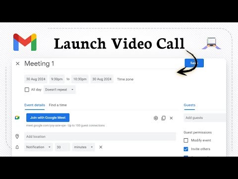 How to start a Google Meet from Gmail (Create Meeting)