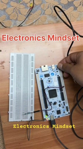 Stm32 breadboard led and push button #shortsfeed #shortsvideo #shorts #trendingshorts