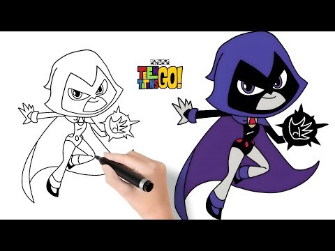 How to Draw Raven from Teen Titans Go | Easy Step-by-Step Tutorial