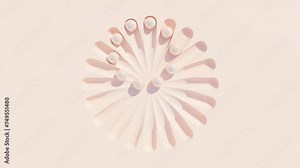 Dynamic Geometric Ball Channels: Abstract 3D Animation of Ten Balls Rolling through Straight Channels, Forming Decagon or Circular Pattern Stock Video