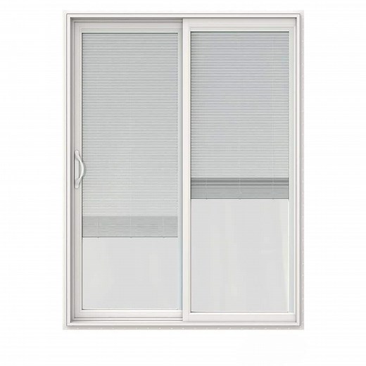 Reviews for JELD-WEN 60 in. x 80 in. V-2500 White Vinyl Left-Hand Full Lite Sliding Patio Door w/White Interior & Blinds | Pg 1 - The Home Depot