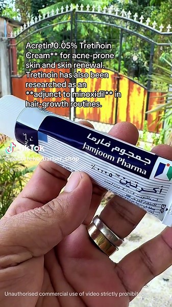 Acretin 0.05% Tretinoin Cream** for acne-prone skin and skin renewal. Tretinoin has also been researched as an **adjunct to minoxidil** in hair-growth routines. #AcneCareSolution #TretinoinPH #HairGrowthRoutine #MinoxidilRoutine #SkincareFindsPH