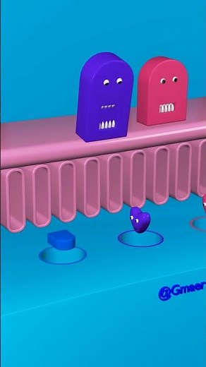 Cute 3D Monsters in Blender 💖 | Satisfying Animation #shorts