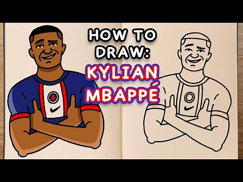 How To Draw: KYLIAN MBAPPÉ (easy step by step tutorial)