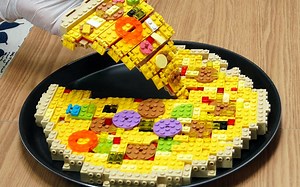 Lego Pizza - Lego In Real Life _ Stop Motion Cooking ＆ ASMR