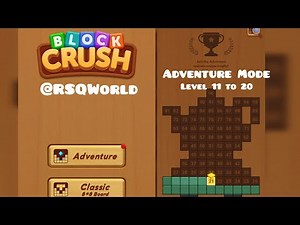 Block Crush game adventure mode Level 11 to 20 gameplay