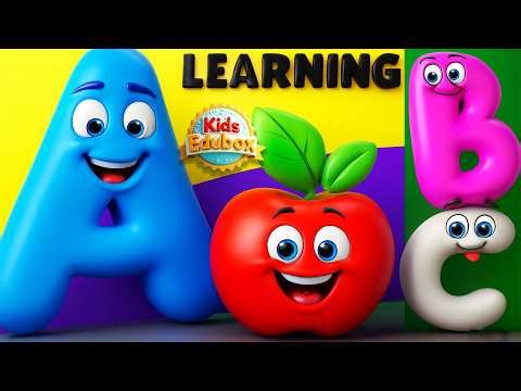 🎵✨ Learn The Alphabet With ABC Phonics Song For Toddlers | A For Apple 🍎 | ABCD Song | Kids Edubox
