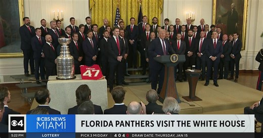 Back-to-back Stanley Cup Champions Florida Panthers visit President Trump at White House