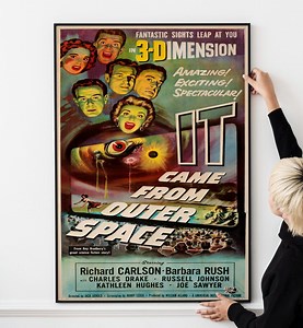 Retro Sci-Fi Film Postern – 50s Vintage Alien Art, Horrorfilm klassiker DRUCKBARE DOWNLOAD - Etsy.de