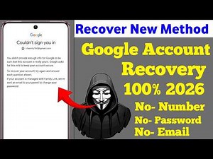 How to Recover Gmail Account Without Phone Number and recover gmail || Google Account Recovery