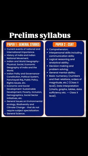 here is a simple breakdown of upsc syllabus #studentlife #upsc #upscmotivation #upscpreparation
