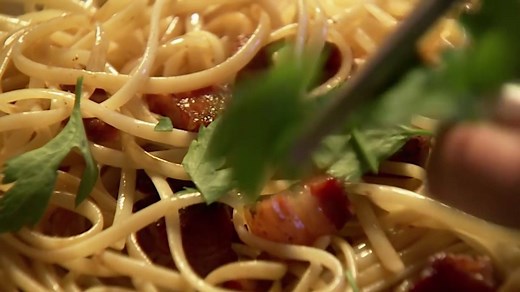 2.2M views · 8.3K reactions | How to make a great supper with three ingredients: linguine, garlic oil and pancetta. Link to recipe: https://www.nigella.com/recipes/linguine-with-garlic-oil-and-pancetta | Nigella Lawson | Facebook