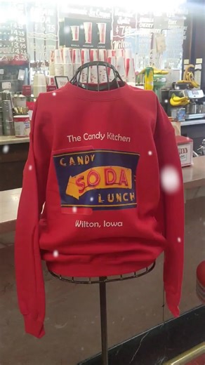 The Candy Kitchen offers custom T-shirts and sweatshirts, and for much more! They are perfect for holiday gifting. Stop on by, or shop online at wiltoncandykitchen.com for some unforgettable Christmas gifts! #holidayshopping #candykitchen #wiltoncandykitchen #wilton #Iowa #railroad #moscow #moscowiowa #beavers #merchandise #shoplocal #ShopSmall