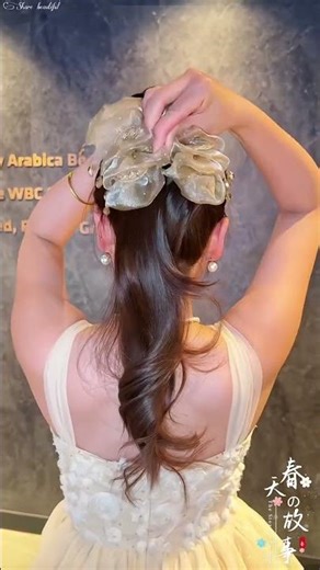 #Bow with Rhinestones Hair Tie#Flower Bun Hairstyle Tutorial#Hair Accessories for a Sophisticated