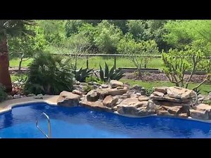 Pool Remodel w/ Artificial Rock Waterfall