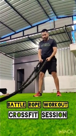 Crossfit Battle Rope 🔥 #trending #viral #motivation #gym #hyrox #crossfit #workout #cardio #shorts