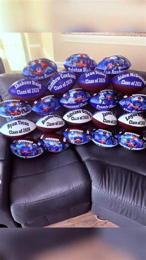 22 #customfootballs ready to head to upstate New York #custom #football #nfl #senior
