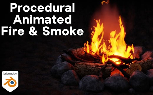 Blender程序化材质实现火焰与烟雾动画教程 🔥 (中英文字幕）
