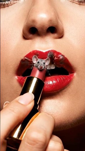 This Lipstick Will Shock You 2! Squeaky Mouse Lipstick Invasion 💄🐭 | ASMR Lip Art Gone Wild #aiasmr