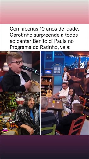 85K views · 18K reactions | SENSACIONAL  Da Paraíba para o Mundo , o pequeno Leozinho surpreendeu a todos com sua participação no programa do ratinho, veja como foi: • @eleonardofilho @benitodipaulabr @oratinho | Pagode Exclusivo | Facebook