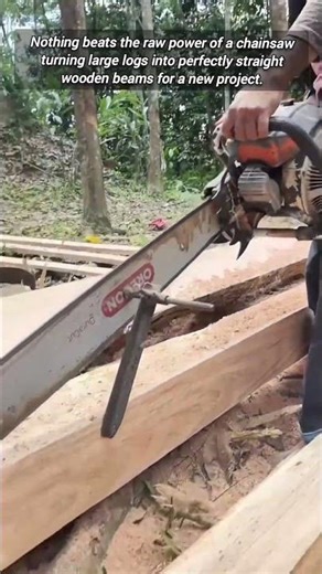 Amazing Skills Cutting Straight Wooden Planks From Raw Logs