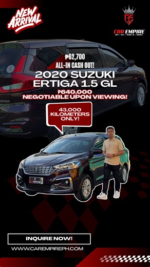 Good afternoon guys! Check out our 2020 Suzuki Ertiga 1.5 GL Automatic! For more videos just follow us on TikTok! | Car Empire