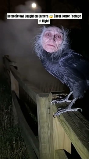 Demonic Owl Caught on Camera 😱 | Real Horror Footage at Night!#HorrorVideo #ScaryOwl #NightHorror