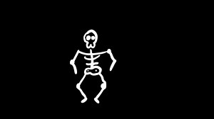 Ghost Skeleton Dancing Loop Motion Graphics Video Transparent Background With Alpha Video MOV Template Free Download - Pikbest
