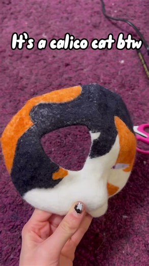 Calico cat mask :3 {#alterhuman #therian #fursuit #maskmaking #catmask #maskmaking #furry}