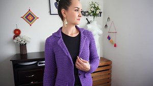 Aprende paso a paso a tejer un Blazer - chaqueta elegante a crochet. Para el mío usé hilo Nako Calico que podrás adquierir en mi tienda Tienda crochet mc (envíos en Colombia) | Crochet MC