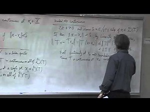 Functional Analysis - Lecture 6 - UCCS MathOnline
