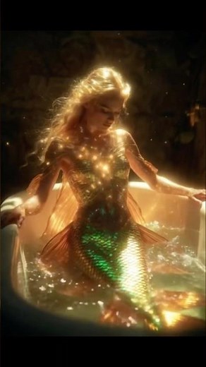 This Magical Golden Mermaid Scene Will Leave You Speechless! #mermaid #mermaids