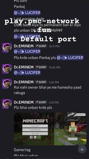 tag owner ‪@pmc-network‬ server port unban DR.EAMINEM6949 PLS BEDROCK CRACKED SERVER IP PORT#pmc