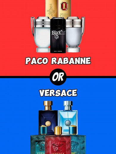 Paco Rabanne vs Versace: Whose fragrances are better? Eros 1 Million Eros Flame 1 Million Royal Dylan Blue Invictus Eros Parfum 1 Million Parfum Versace Pour Homme Invictus Aqua Man Eau Fraiche Black XS #fragrances #fragrancetok #mensfragrance #cologne #pacorabanne #versace #versaceeros #thisorthat #creatorsearchinsights #fypシ゚