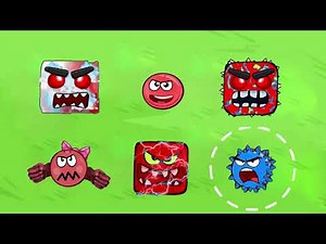 New heroes in the game about the red ball 4. Animated battle.