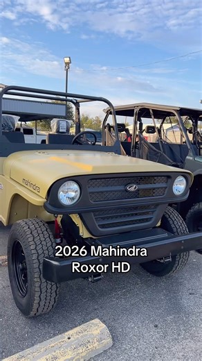 🚨 Just In! The 2026 Mahindra ROXOR HD 🚨 Built tough, made to work, and ready to haul. 💪 ✅ 2.7L Turbo Diesel • 55 HP / 144 lb-ft Torque ✅ 5-Speed Manual 4x4 ✅ 3,500 lb Towing Capacity ✅ Steel Body on Boxed Steel Frame ✅ Payload up to 1,525 lbs ✅ Top Speed ~55 MPH Whether it’s ranch, farm, or jobsite – the ROXOR HD is a workhorse that won’t quit. 🔥 📍 701 Knickerbocker Rd. Available now at Tri-Star Golfcarts & Outdoors – come see why everyone’s talking ROXOR! 📞325-213-9662 OR visit our websit