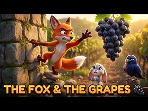 The Fox and the Grapes 🍇 | Classic Aesop's Fable for Kids | Bedtime Animated Story with Moral